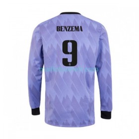 Maillot de Foot Real Madrid Karim Benzema 9 Extérieur 2022-23 Manches Longues